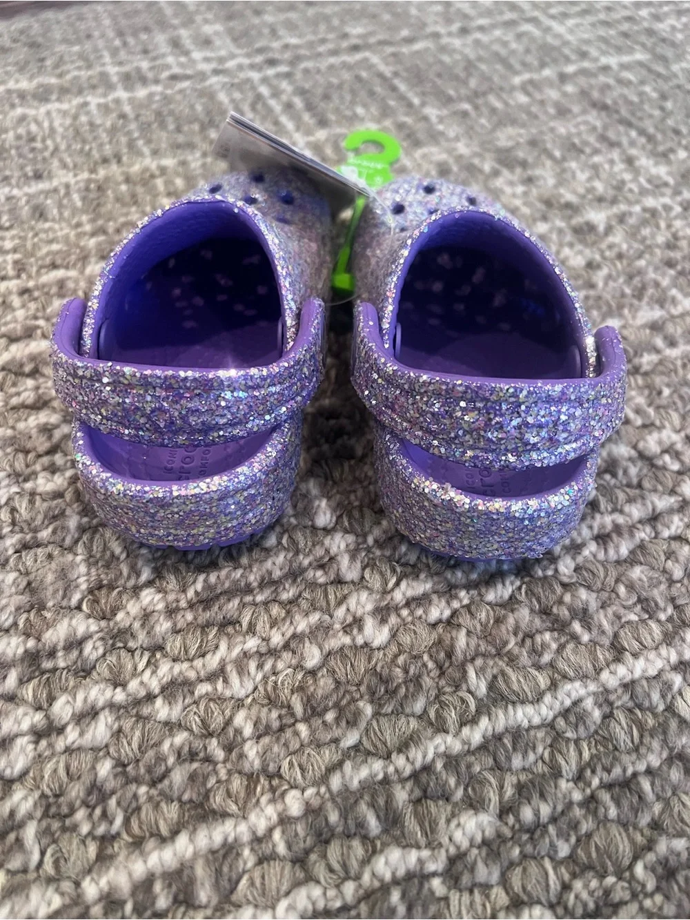 Toddler Classic Fantasy Purple Glitter Clog CROCS- size c5
